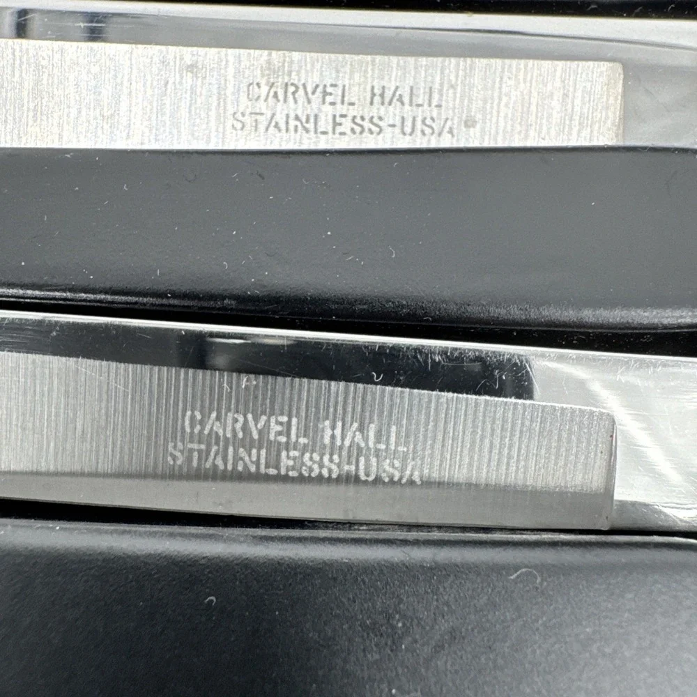 Carvel Hall Steak Knives Stainless Steel Set of 6 Original Case made USA Vintage